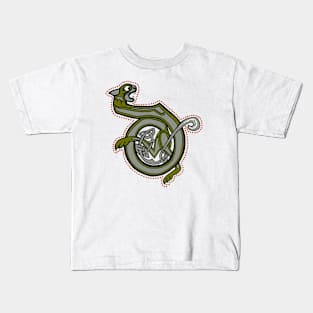 Celtic Cat Letter D Kids T-Shirt